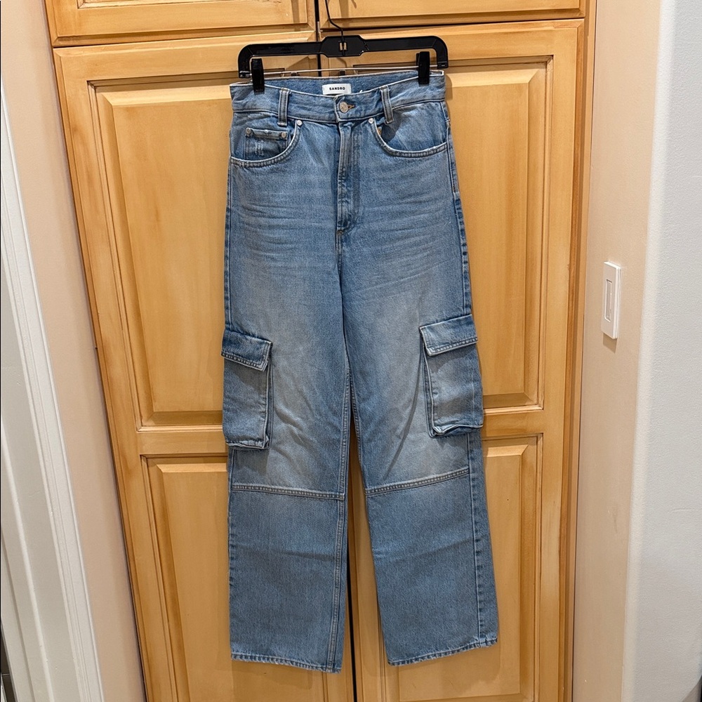 Sandro Blue Wide Leg Jeans